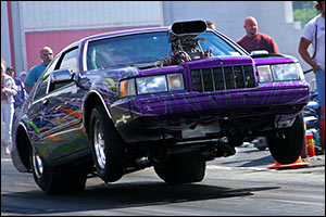 Todd Kaspers Hot Rod Lincoln In Index Drag Racing action